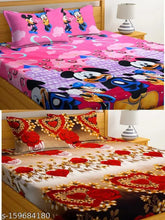 3D printed microfiber Mickey Mouse king-size bedsheets set with 4 pillow covers - ideal for adults in heavy winter